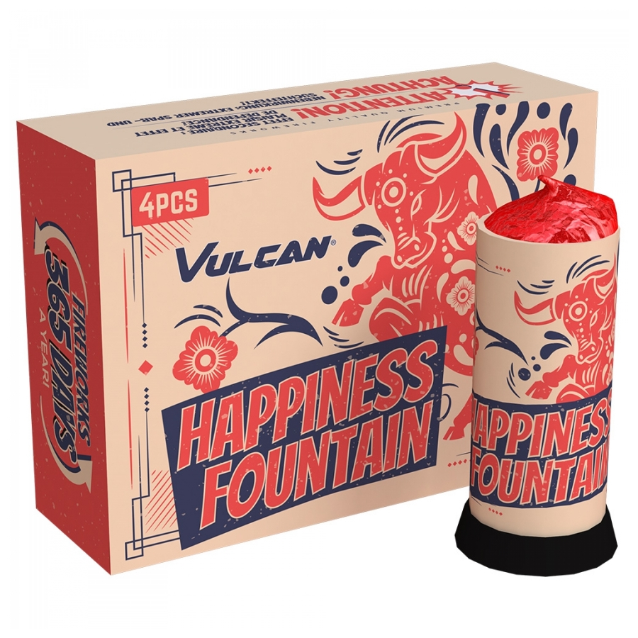 Happiness Fountains fonteinen - Vulcan Fireworks (4 stuks / pak)
