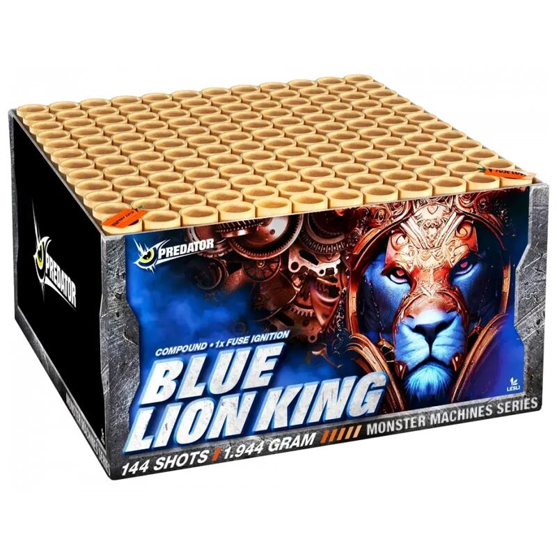 Blue Lion King compound cakebox - Lesli Fireworks (2000 gram / 144 schots)