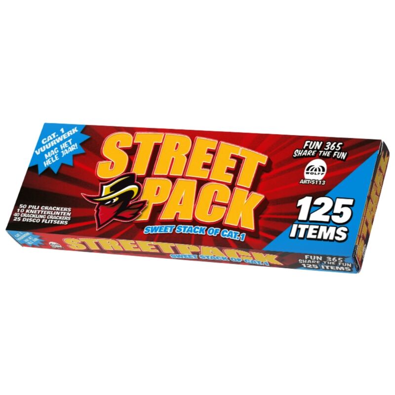 Street Pack SMASH pakket - Wolff Vuurwerk (125 stuks / pak)