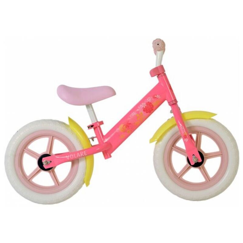Loopfiets Volare Balancer Metal Bike roze / geel