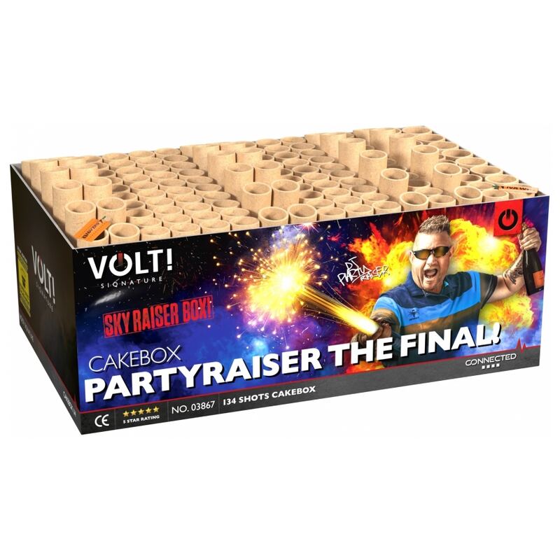 Partyraiser THE FINAL compound cakebox - VOLT! Collection (1800 gram / 134 schots)