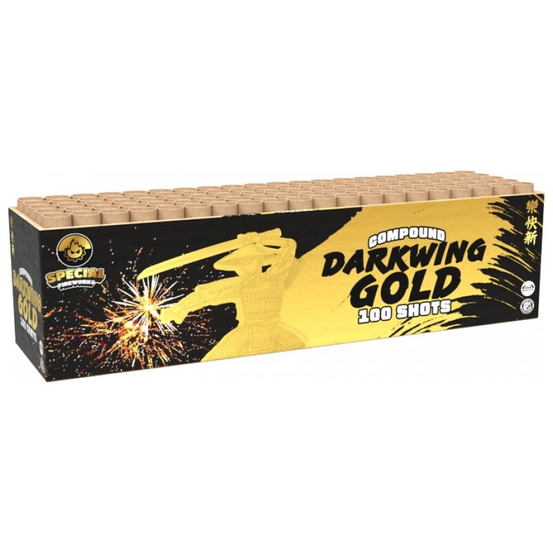 Darkwing Gold compound cakebox - Special Fireworks (1400 gram / 100 schots)