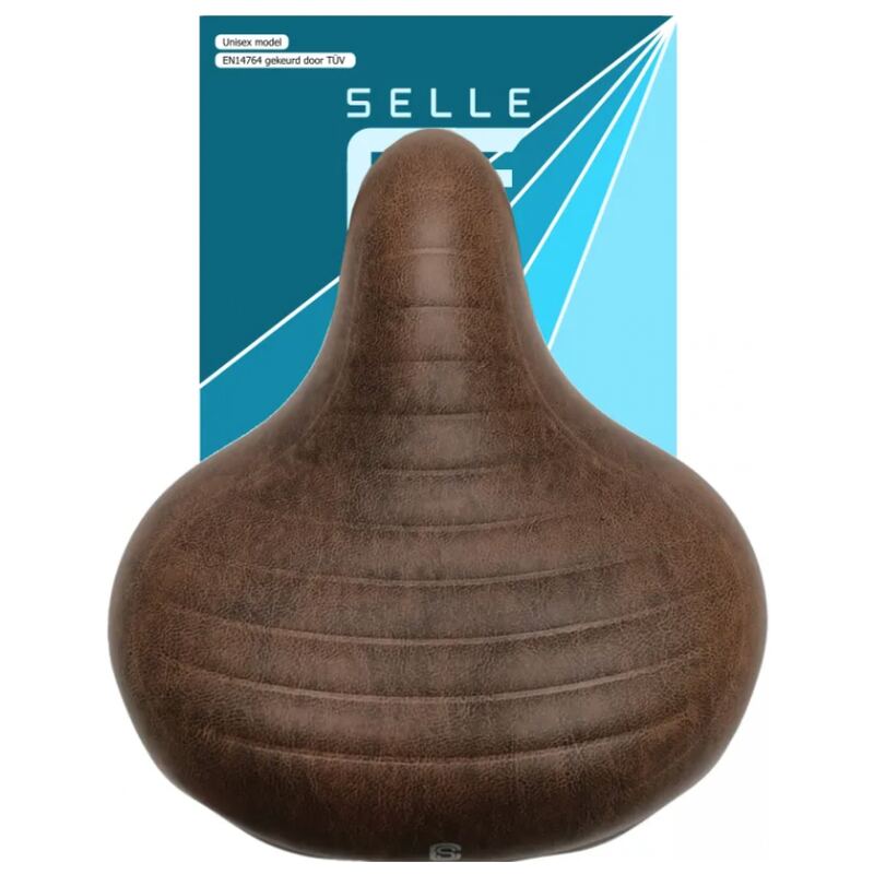 Zadel Selle Comfort Wave XL ribbels Gel bruin
