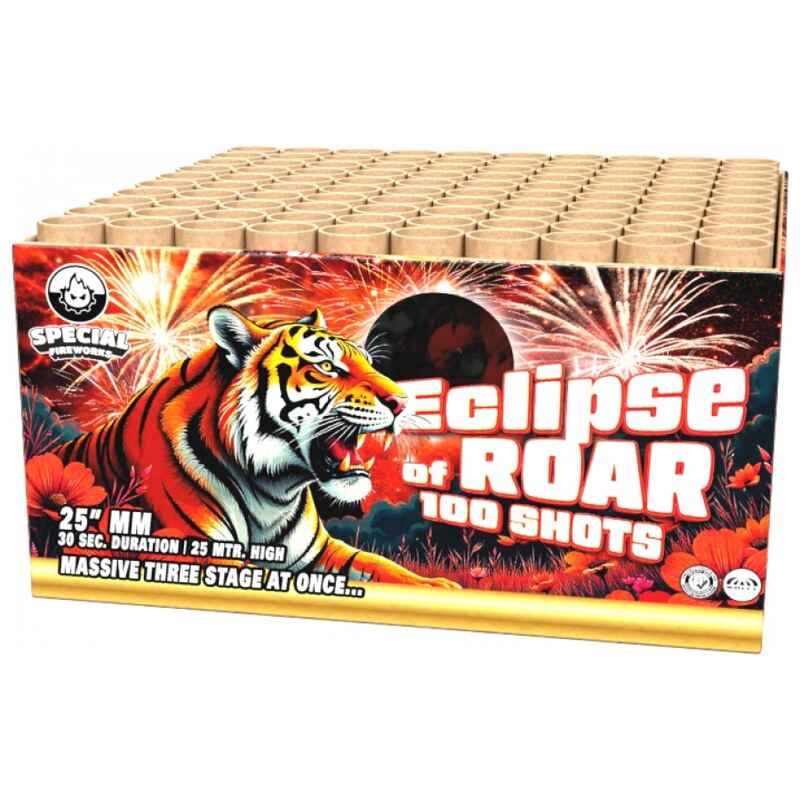 Eclipse of Roar compound cakebox - Special Fireworks (1200 gram / 100 schots)
