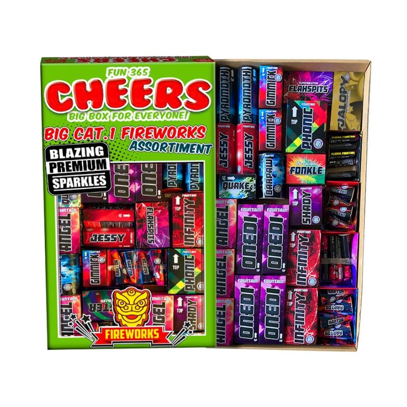 Fun 365 CHEERS Assortment pakket - Wolff Vuurwerk (65 stuks / pakket)