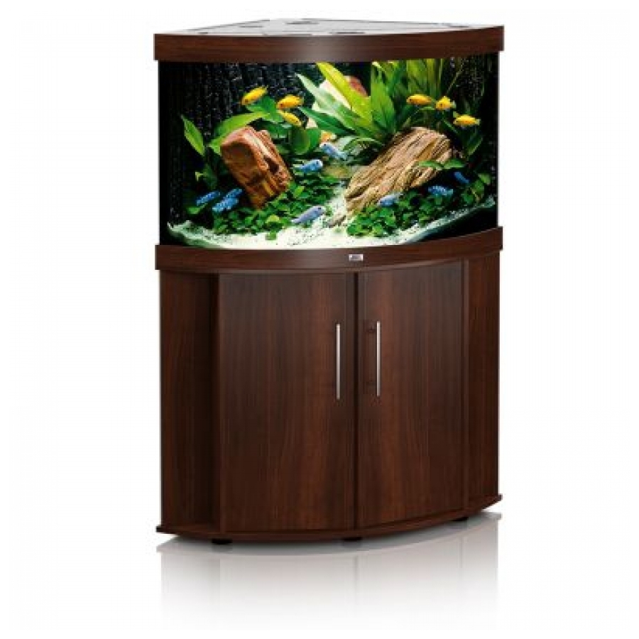 JUWEL Trigon 190 SBX Aquariumcombinatie met LED-verlichting, filter, verwarming en onderkast, Donker hout