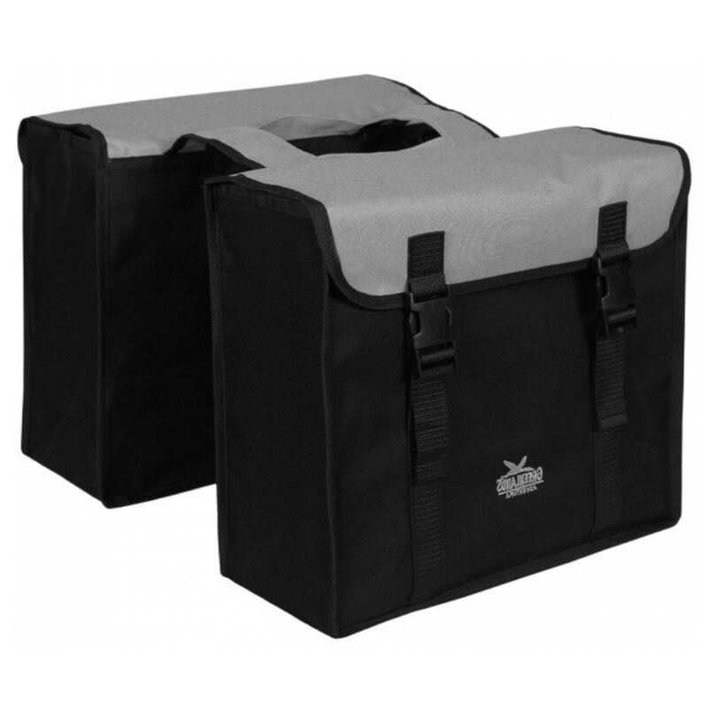 Fietstassen Greenlands Basic dubbel 40 liter zwart / grijs