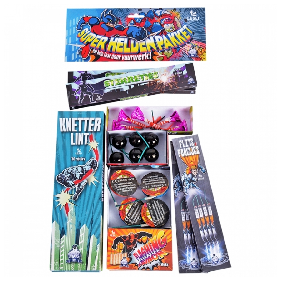 Superhelden CAT ONE pakket - Lesli Fireworks (52 stuks / pak)