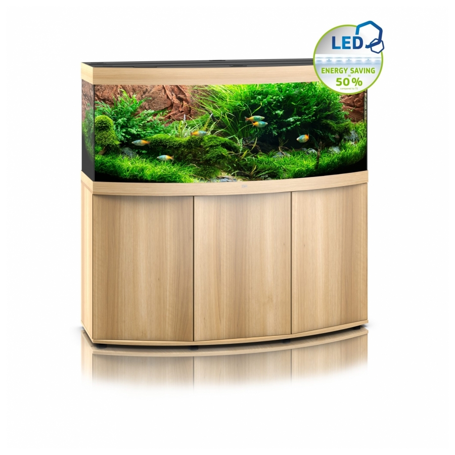 Juwel Vision 450 LED Aquariumcombinatie SBX met verlichting, filter, verwarming en onderkast, Licht hout
