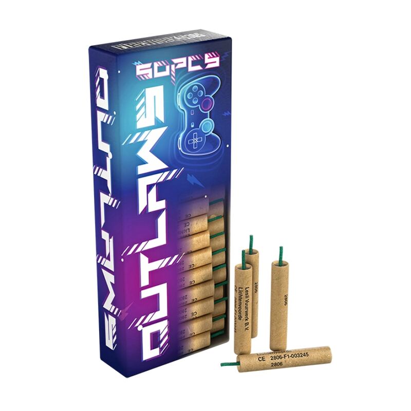 Outlaws Turbo knetterrotjes - Lesli Fireworks (50 stuks / pak)
