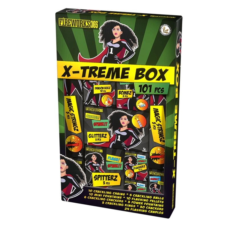 Extreme Box Ultra pakket - Lesli Fireworks (101 stuks / pak)