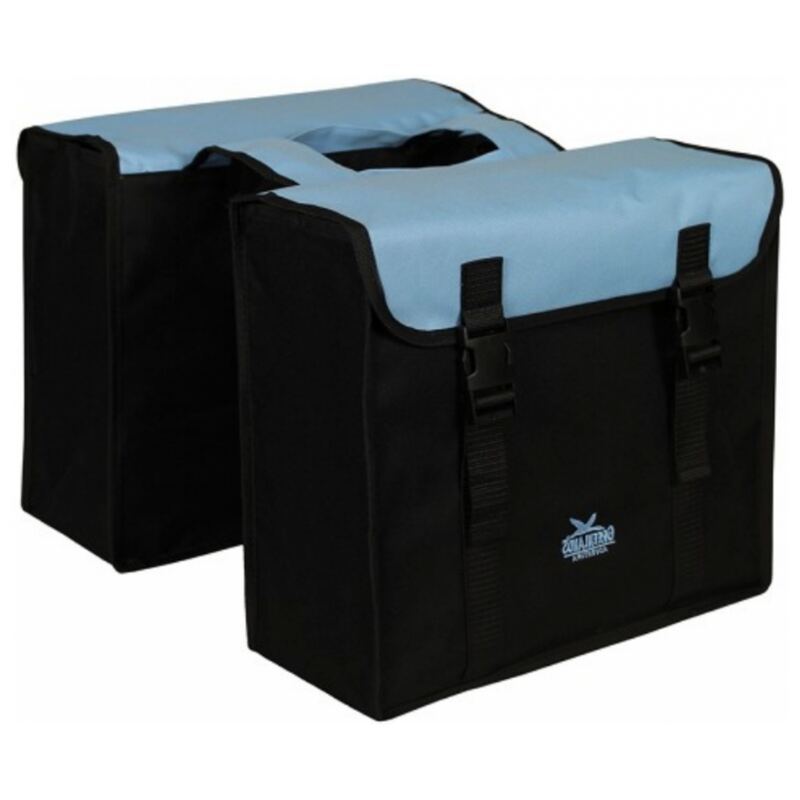 Fietstassen Greenlands Basic dubbel 40 liter zwart / blauw