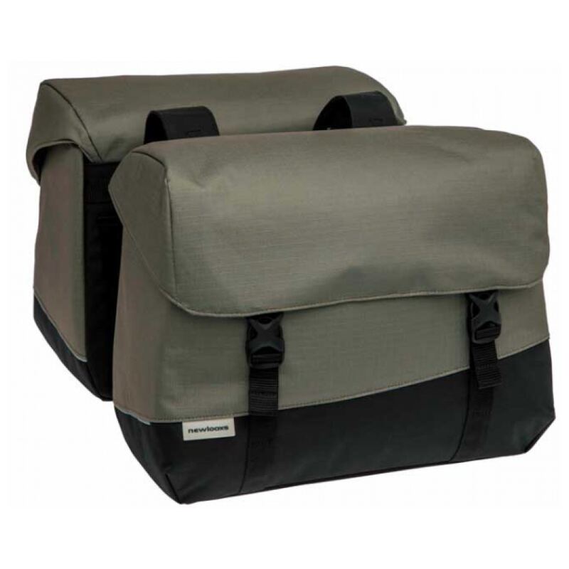 Fietstassen New Looxs Joli Oslo dubbel 37 liter grijs