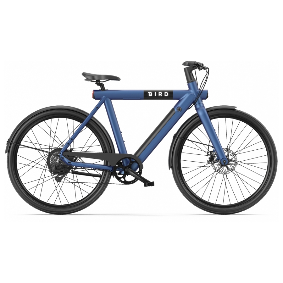 28 inch Bird Bike A-Frame 6 Speed elektrisch 480Wh mat-blauw unisex