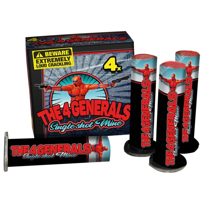 The 4 Generals single tubes - Wolff Vuurwerk (4 stuks / pak)