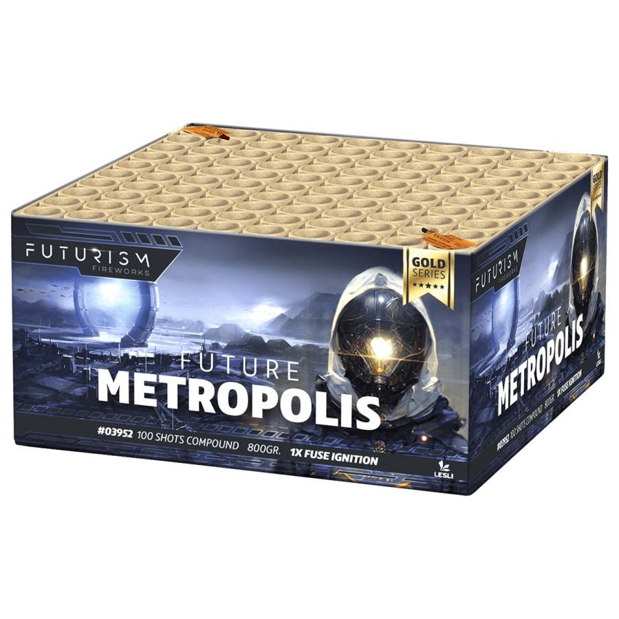 Future Metropolis compound cakebox - Futurism Fireworks (800 gram / 100 schots)