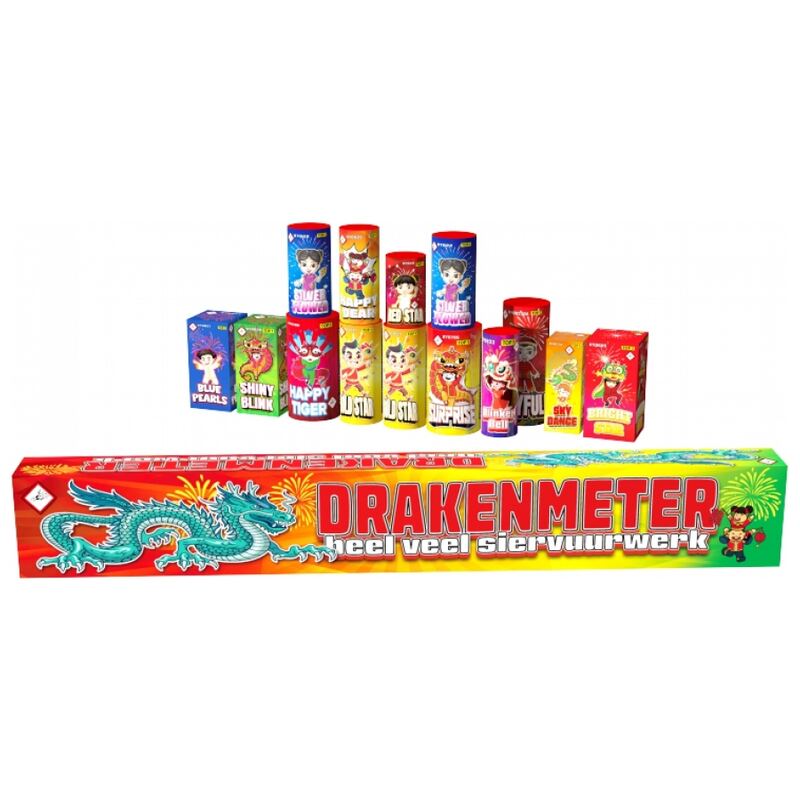 Classic DRAKENMETER pakket - Wolff Vuurwerk (14 stuks / pakket)