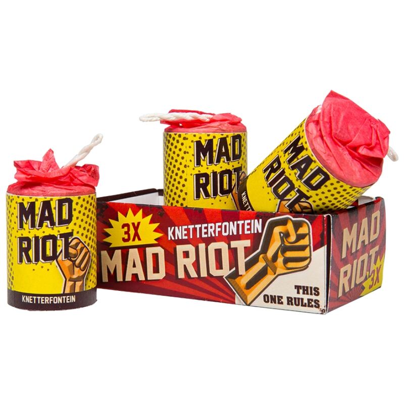 Mad Riot knetterkegels - Wolff Vuurwerk (3 stuks / pak)