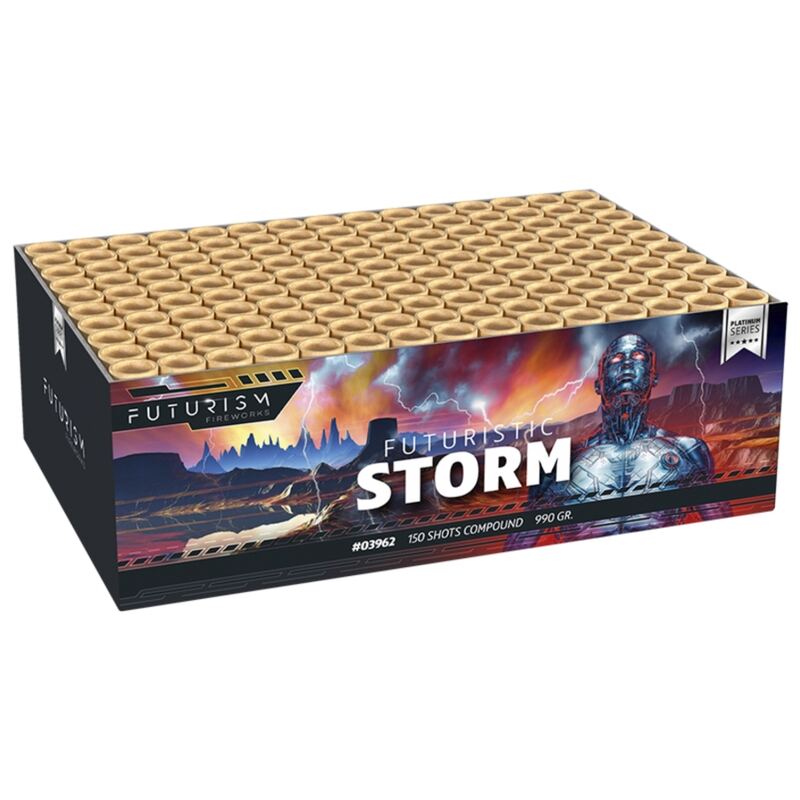 Futuristic Storm compound cakebox - Futurism Fireworks (1000 gram / 150 schots)