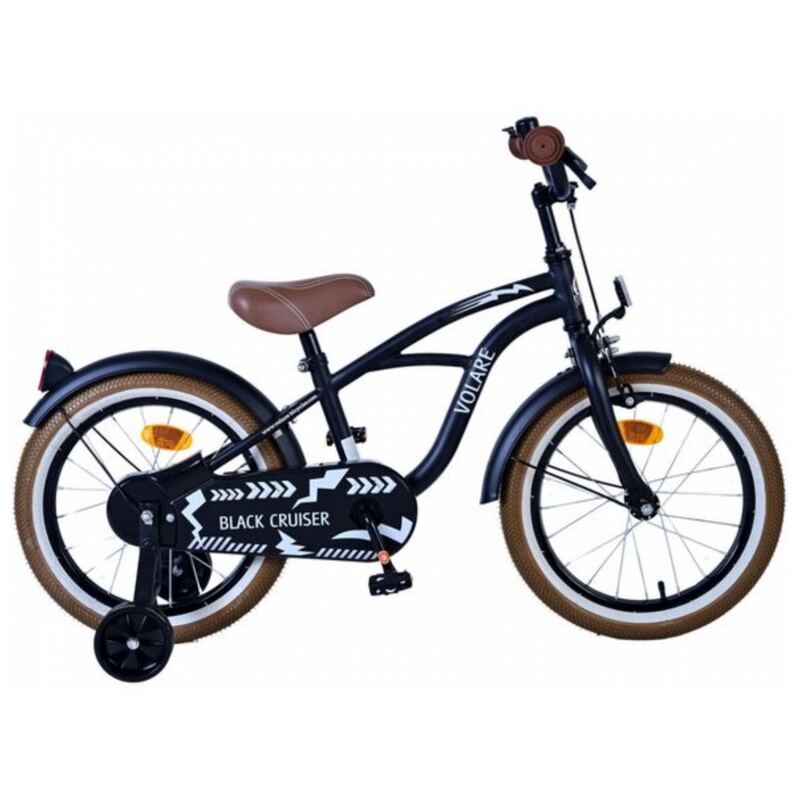 16 inch Volare Black Beach Cruiser mat zwart