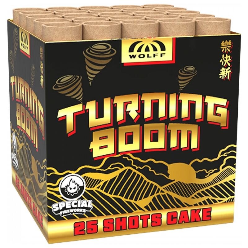 Turning Boom siercake - Special Fireworks (375 gram / 25 schots)