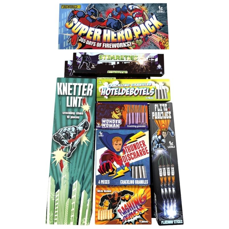 Super Hero Pack pakket - Lesli Fireworks (46 stuks / pakket)