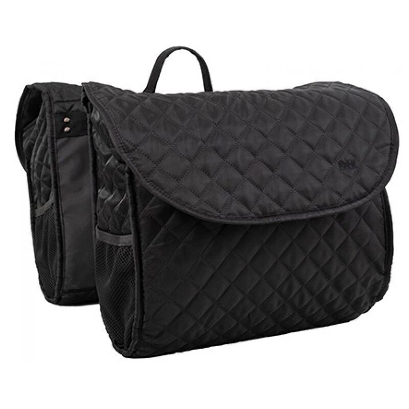 Fietstas Beck Quilted Deluxe dubbel 36 liter zwart