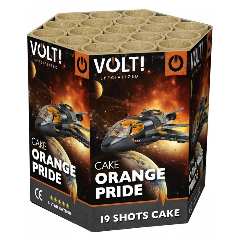 Orange Pride siercake - VOLT! Collection (400 gram / 19 schots)