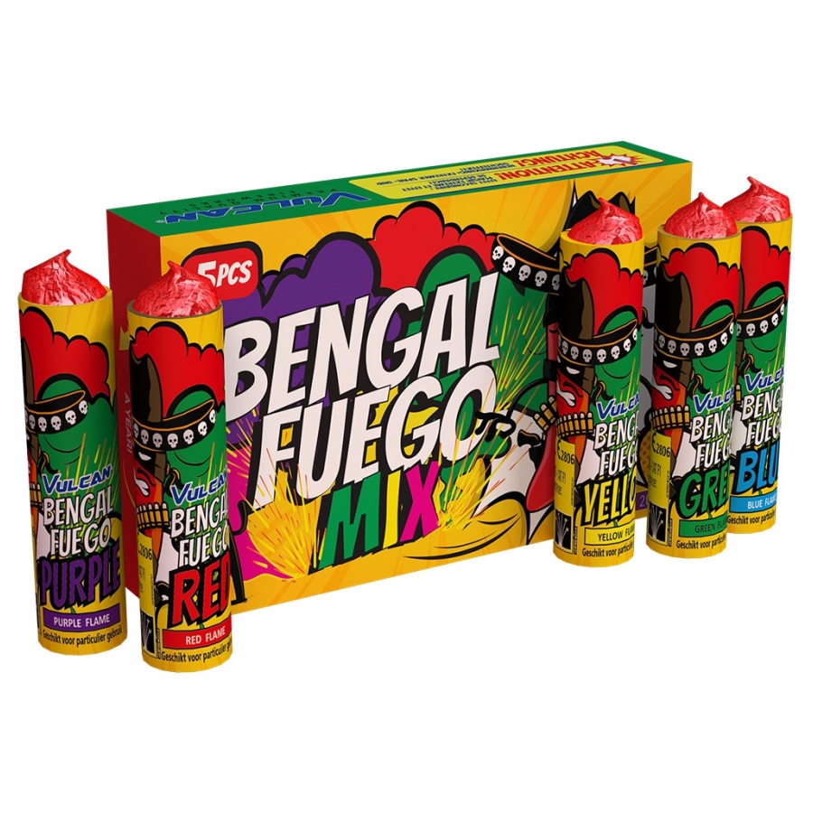 Bengal Fuego MIX fonteinen - Vulcan Fireworks (5 stuks / doos)