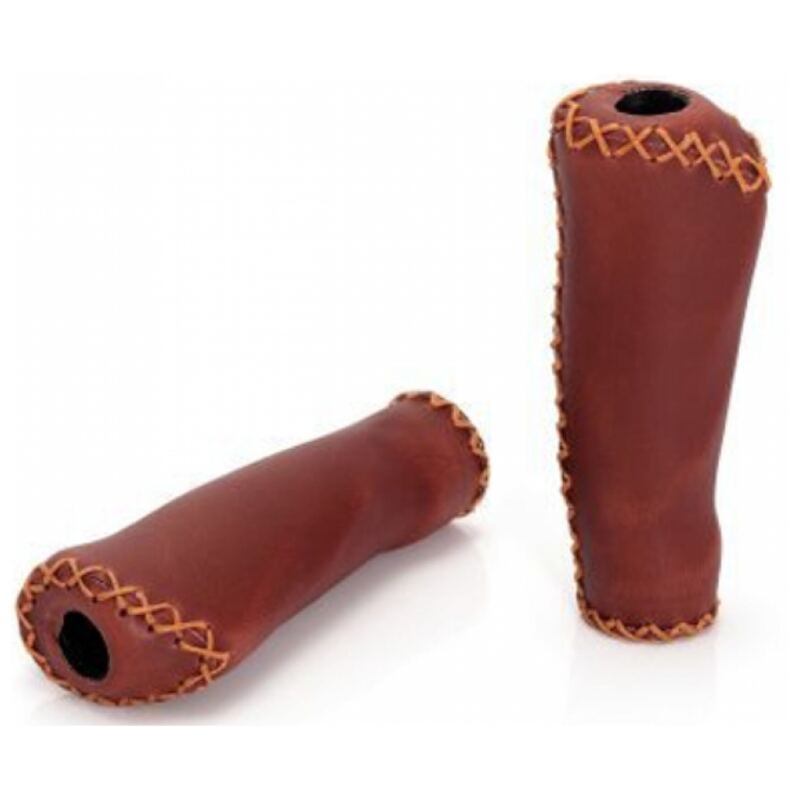 Handvatten XLC Retro GR-G11 leather 135mm bruin