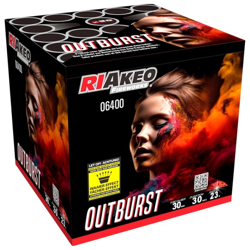Outburst siercake - Riakeo Fireworks (450 gram / 23 schots)