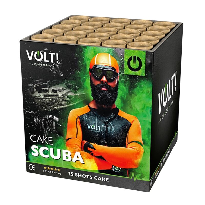 Scuba Spinners siercake - VOLT! Collection (500 gram / 25 schots)