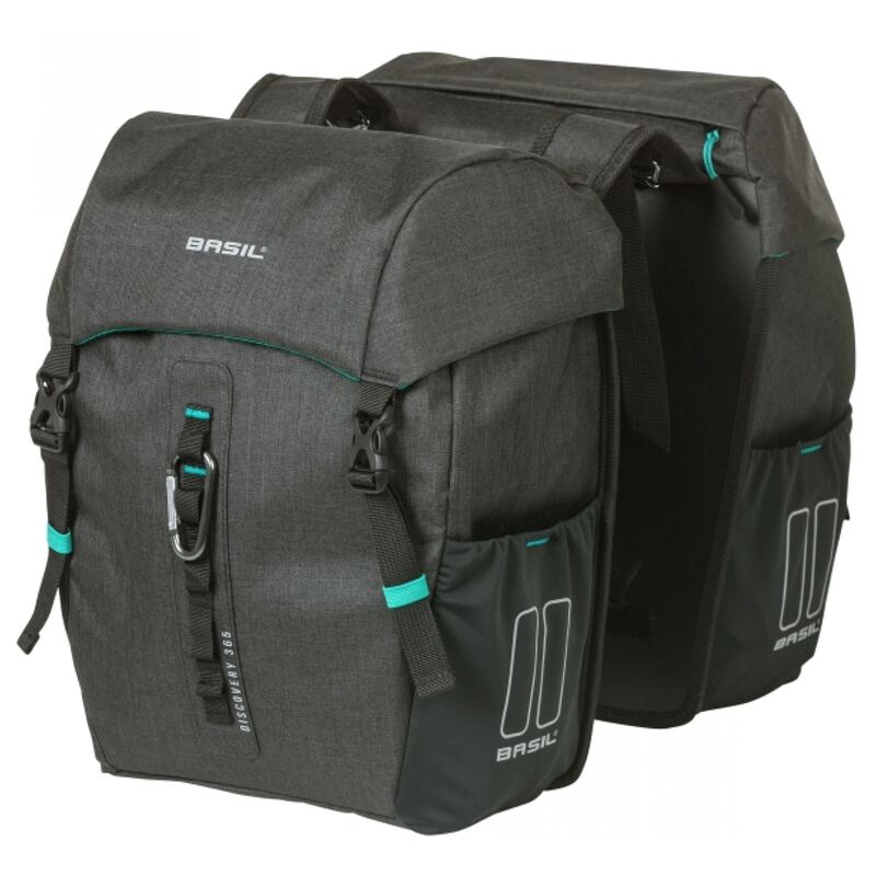 Fietstassen Basil Discovery dubbel 18 liter zwart