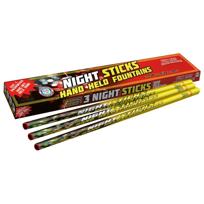 Night Sticks knettersticks fonteinen - Wolff Vuurwerk (3 stuks / pak)