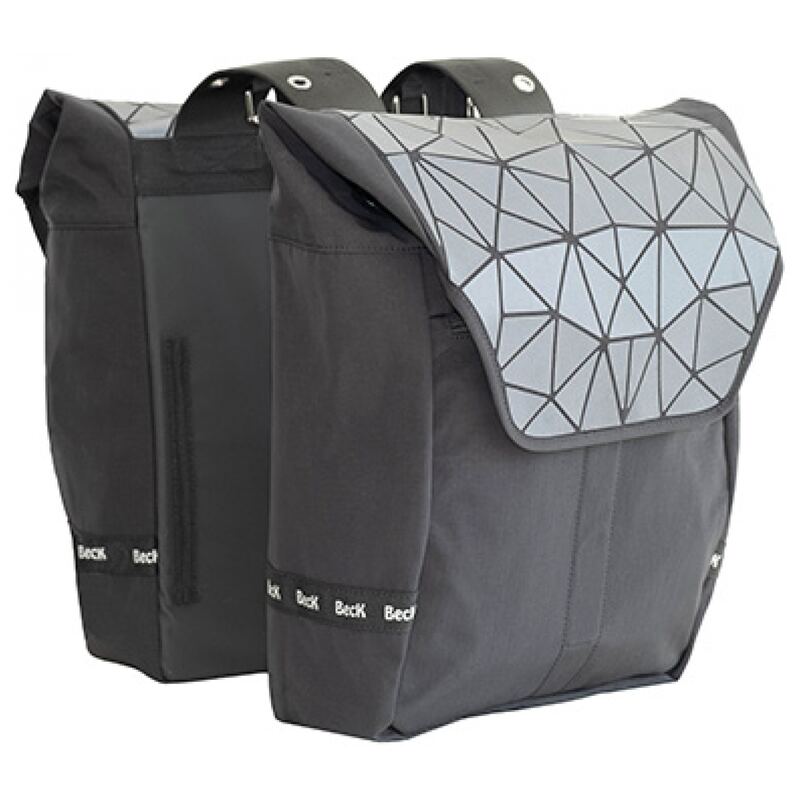 Fietstas Beck Ultra Deluxe dubbel 32 liter grijs