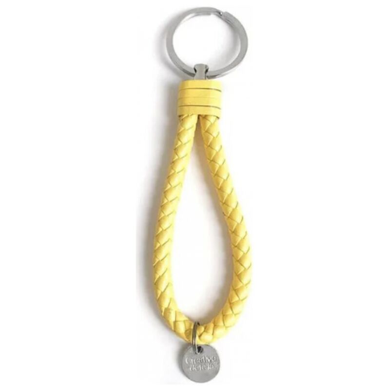 Sleutelhanger Koordje met ring Deluxe geel
