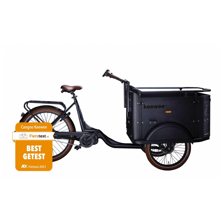 Bakfiets Keewee Bike 8 Speed elektrisch 450Wh mat-zwart/mat-zwart