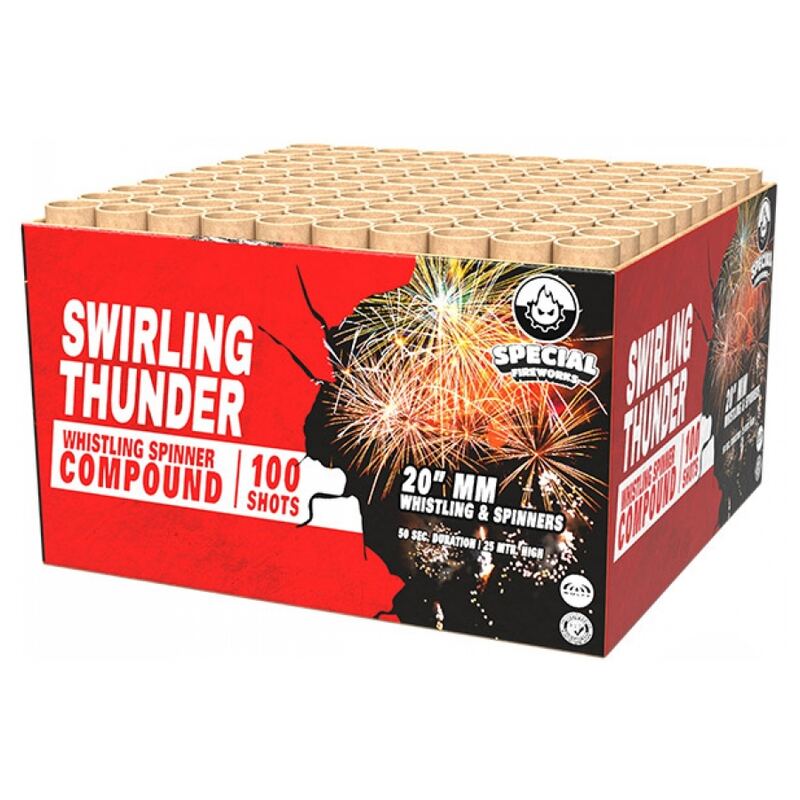 Swirling Thunder compound cakebox - Special Fireworks (830 gram / 100 schots)
