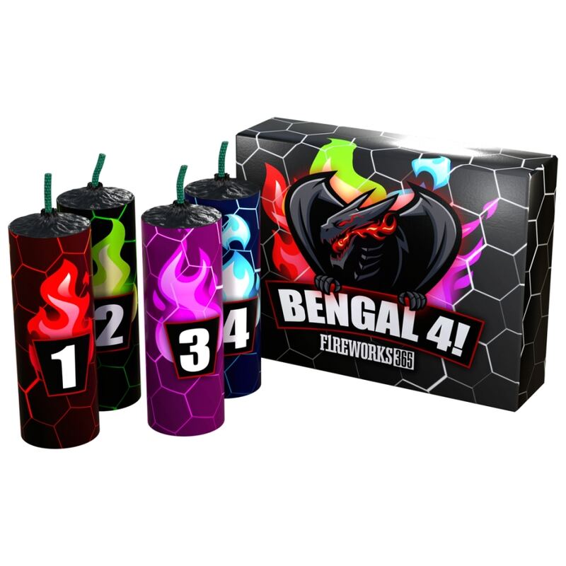 Bengal 4! Bengaalse Vlammen - Lesli Fireworks (4 stuks / pak)