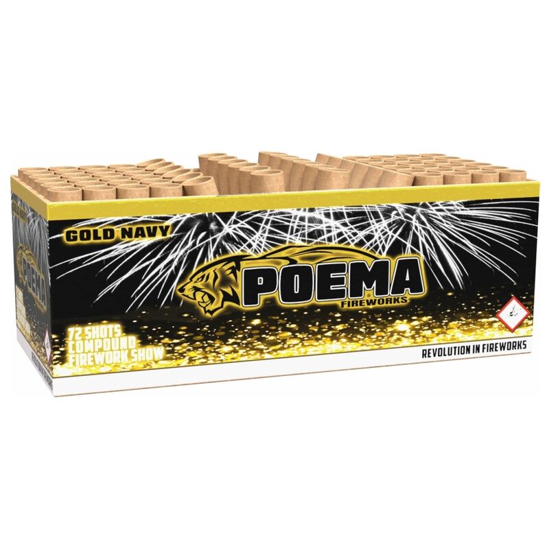 Gold Navy compound cakebox - Poema Collection (1400 gram / 75 schots)