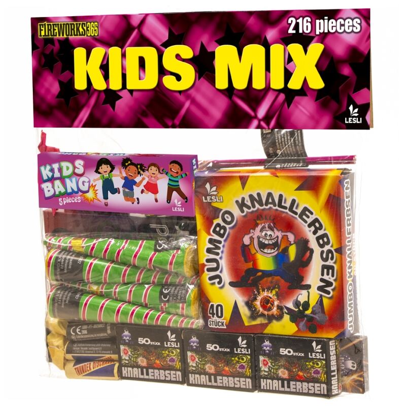 Funny Kids Mix pakket - Lesli Fireworks (216 stuks / pakket)