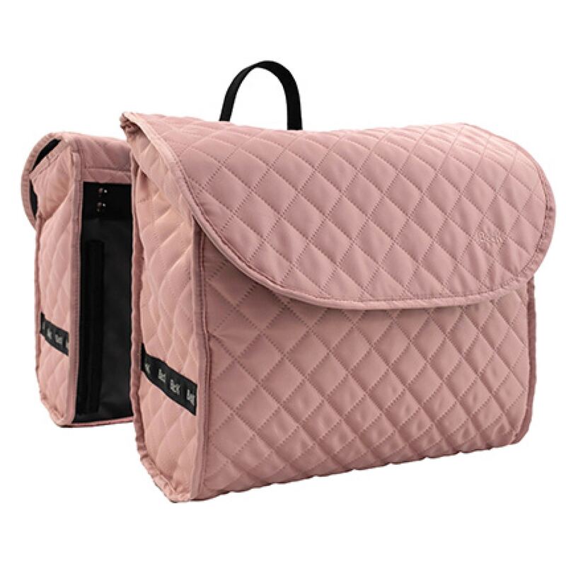 Fietstas Beck Quilted Deluxe dubbel 36 liter roze