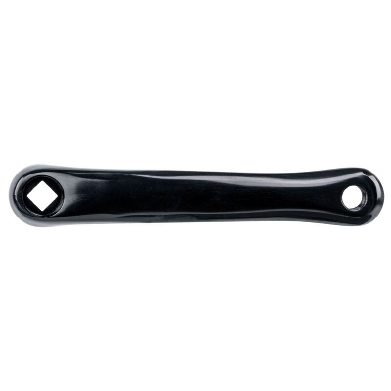 Crank links 170mm standaard aluminium zwart