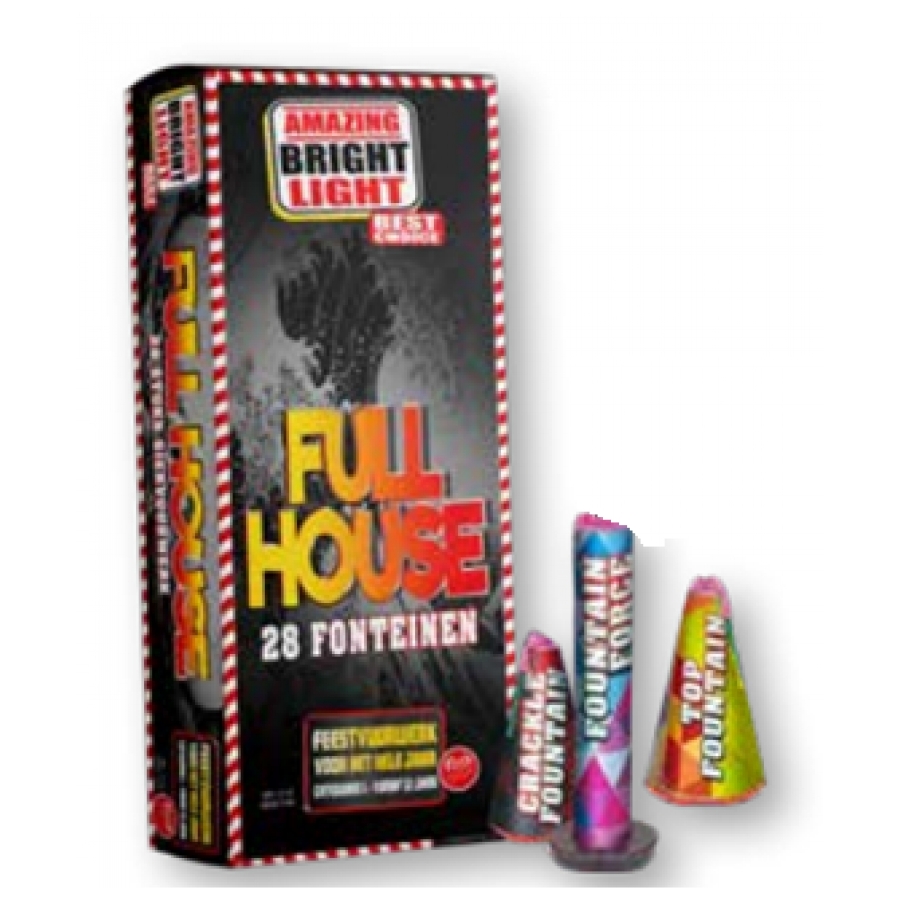Full House Fountains pakket - Wolff Vuurwerk (28 stuks / doos)