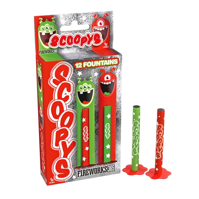 Scoopys Crackling Glittershow fonteinen - Lesli Fireworks (12 stuks / doos)