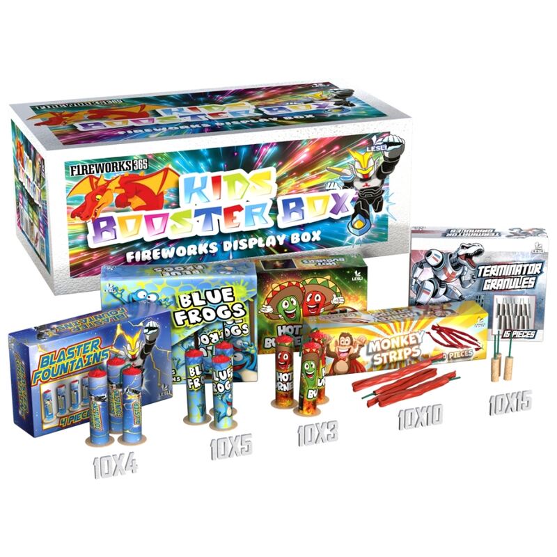 Kids Booster Display Box pakket - Lesli Fireworks (370 stuks / pakket)