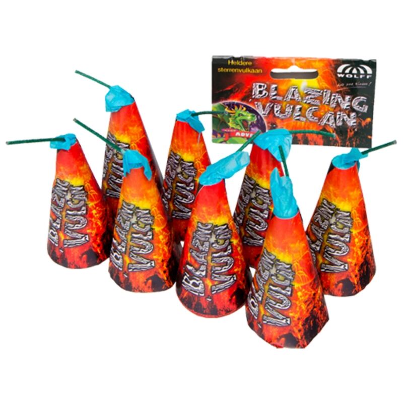 Blazing Vulcan Fountains fonteinen - Wolff Vuurwerk (8 stuks / pak)