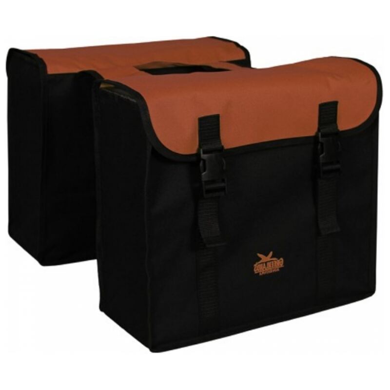 Fietstassen Greenlands Basic dubbel 40 liter zwart / rood
