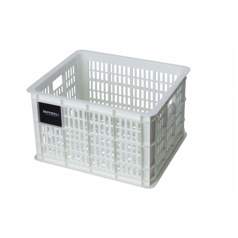 Krat Basil van gerecycled kunststof medium wit