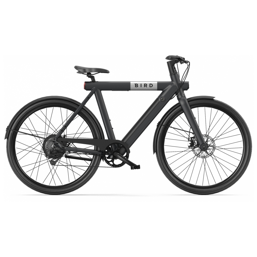 28 inch Bird Bike A-Frame 6 Speed elektrisch 480Wh mat-zwart unisex